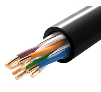 POWERTECH καλώδιο δικτύου CAB-N290, Cat 5e U/UTP, CCA 26AWG, 305m, μαύρο