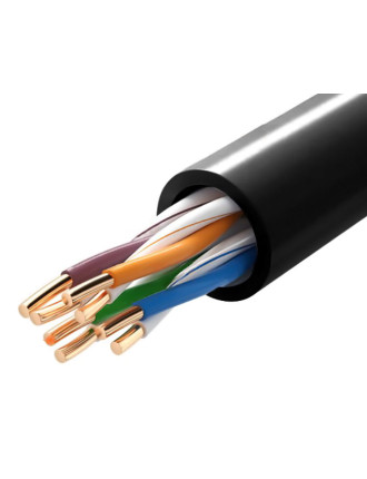 POWERTECH καλώδιο δικτύου CAB-N290, Cat 5e U/UTP, CCA 26AWG, 305m, μαύρο