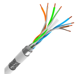 POWERTECH καλώδιο δικτύου CAB-N297, Cat 6 S/FTP, CCA, 24AWG, 100m, γκρι