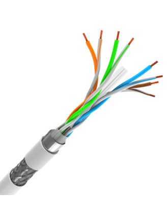 POWERTECH καλώδιο δικτύου CAB-N298, Cat 6 S/FTP, CCA, 24AWG, 305m, γκρι
