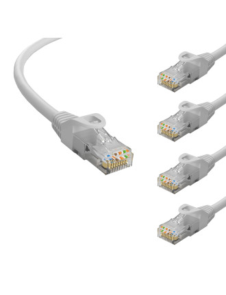 POWERTECH καλώδιο δικτύου CAB-N414-5, Cat 6 U/UTP, CCA, 250Hz, 0.5m, γκρι, 5τμχ POWERTECH καλώδιο δικτύου CAB-N414-5, Cat 6 U/UTP, CCA, 250Hz, 0.5m, γκρι, 5τμχ