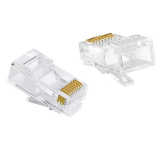 POWERTECH βύσμα RJ45 CAB-N447, ανοιχτού τύπου, Cat 6/6a UTP, διάφανο, 50τμχ