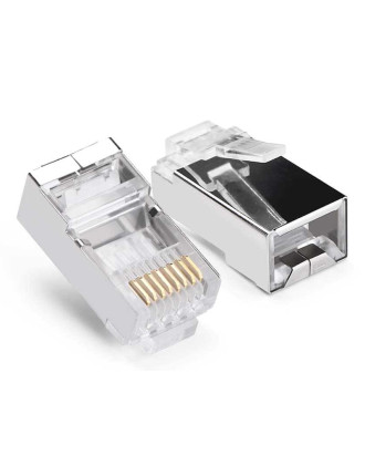 POWERTECH βύσμα RJ45 CAB-N448, ανοιχτού τύπου, Cat 6/6a FTP, μεταλλικό, ασημί, 50τμχ POWERTECH βύσμα RJ45 CAB-N448, ανοιχτού τύπου, Cat 6/6a FTP, μεταλλικό, ασημί, 50τμχ