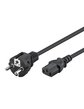 POWERTECH καλώδιο τροφοδοσίας Η/Υ & οθόνης P002, 3x0.75mm², copper, 1.5m, μαύρο