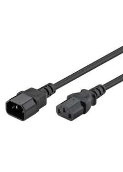 POWERTECH καλώδιο τροφοδοσίας προεκταση CAB-P004 3x 0.75mm², 1.5m, μαύρο