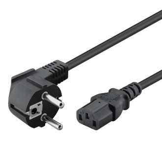 POWERTECH καλώδιο τροφοδοσίας CAB-P028, 3x 0.50mm, 1.5m, μαύρο, 10τμχ