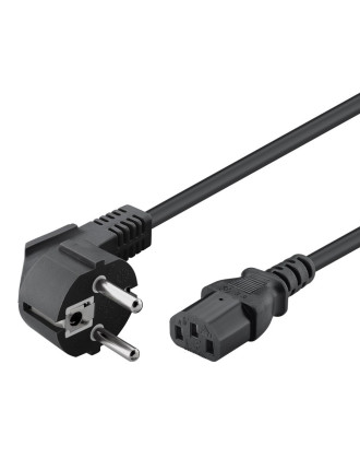 POWERTECH καλώδιο τροφοδοσίας CAB-P028, 3x 0.50mm, 1.5m, μαύρο, 10τμχ