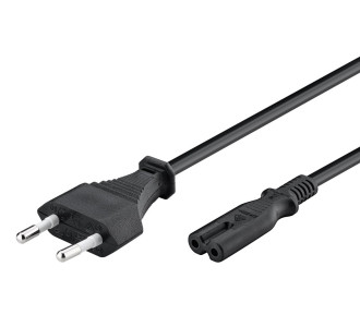 POWERTECH καλώδιο τροφοδοσίας CAB-P040, copper, 2x 0.75mm, 1.5m, μαύρο POWERTECH καλώδιο τροφοδοσίας CAB-P040, copper, 2x 0.75mm, 1.5m, μαύρο