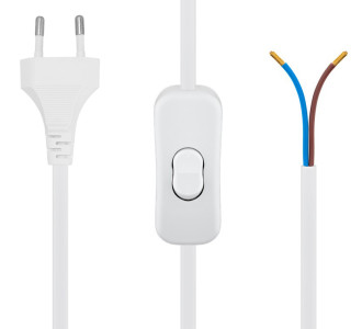 POWERTECH καλώδιο τροφοδοσίας CAB-P041 με διακόπτη, 2x 0.75mm², 1.5m, λευκό POWERTECH καλώδιο τροφοδοσίας CAB-P041 με διακόπτη, 2x 0.75mm², 1.5m, λευκό