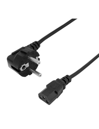 POWERTECH καλώδιο τροφοδοσίας CAB-P043, 3x 0.75mm², copper, 1.5m, μαύρο