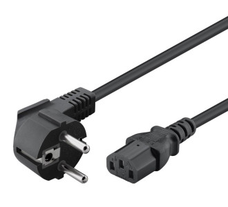 POWERTECH καλώδιο τροφοδοσίας CAB-P044, 3x 1.00mm², copper, 1.5m, μαύρο