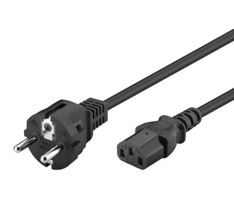 POWERTECH καλώδιο τροφοδοσίας CAB-P048, 3x 0.75mm², copper, 1m, μαύρο