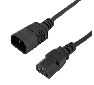 POWERTECH καλώδιο προέκτασης τροφοδοσίας CAB-P053, 3x 0.75mm², copper, 1.5m, μαύρο