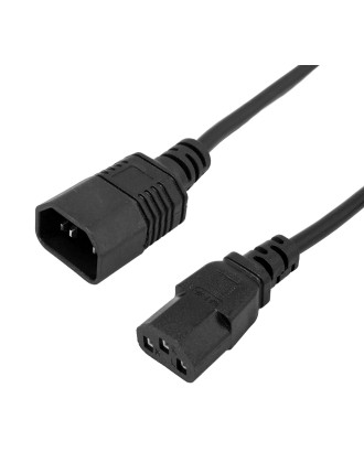 POWERTECH καλώδιο προέκτασης τροφοδοσίας CAB-P053, 3x 0.75mm², copper, 1.5m, μαύρο