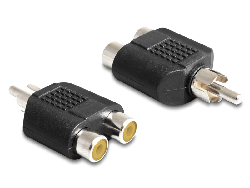 POWERTECH αντάπτορας RCA αρσενικό σε 2x RCA θηλυκό CAB-R020, μαύρος POWERTECH αντάπτορας RCA αρσενικό σε 2x RCA θηλυκό CAB-R020, μαύρος