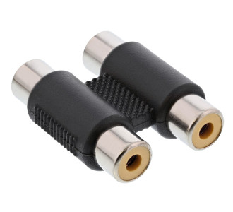 POWERTECH αντάπτορας 2x RCA θηλυκό σε θηλυκό CAB-R022, μαύρος