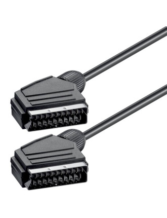 POWERTECH Καλώδιο Scart 21pin σε Scart 21pin CAB-S001, 1.4m, μαύρο