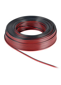 POWERTECH καλώδιο ήχου 2x 0.50mm² CAB-SP003, CCA, 10m, μαύρο & κόκκινο