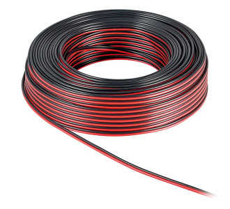 POWERTECH καλώδιο ήχου 2x 2.50mm² CAB-SP006, CCA, 10m, μαύρο & κόκκινο