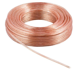 POWERTECH καλώδιο ήχου 2x 0.75mm² CAB-SP018, Copper, 10m, διάφανο