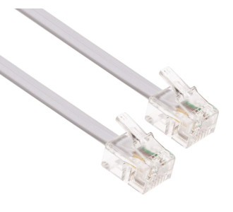 POWERTECH καλώδιο τηλεφώνου RJ11 6P4C CAB-T003, 3m, λευκό