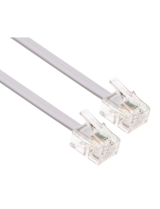 POWERTECH καλώδιο τηλεφώνου RJ11 6P4C CAB-T003, 3m, λευκό