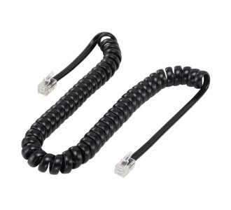 POWERTECH καλώδιο τηλεφώνου RJ10 4P4C CAB-T014, Spiral, 2m, μαύρο