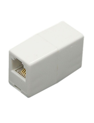 POWERTECH τηλεφωνικό εξάρτημα μούφα CAB-T021, 6p4c, RJ11, μπεζ