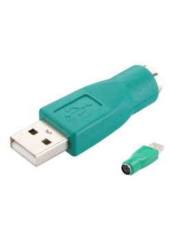 POWERTECH αντάπτορας USB 2.0 αρσενικό σε PS2 θηλυκό CAB-U020, πράσινος