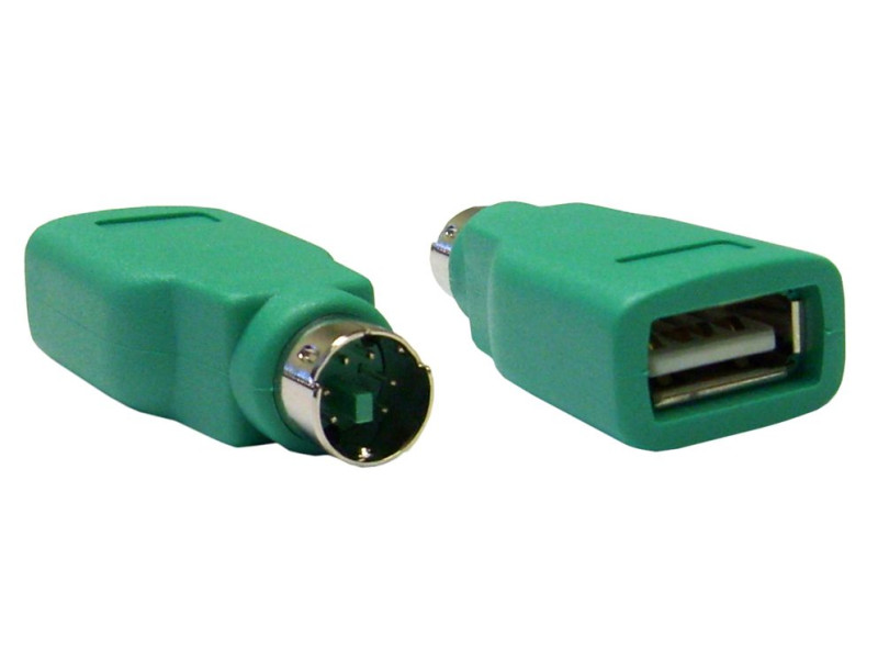 POWERTECH αντάπτορας USB 2.0 θηλυκό σε PS2 αρσενικό CAB-U021, πράσινος