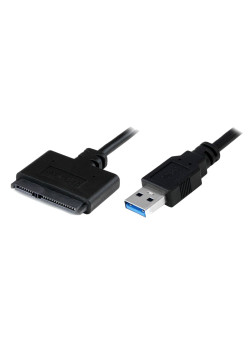 POWERTECH καλώδιο σύνδεσης HDD/SSD CAB-U032, USB 3.0 σε SATA 20cm, μαύρο