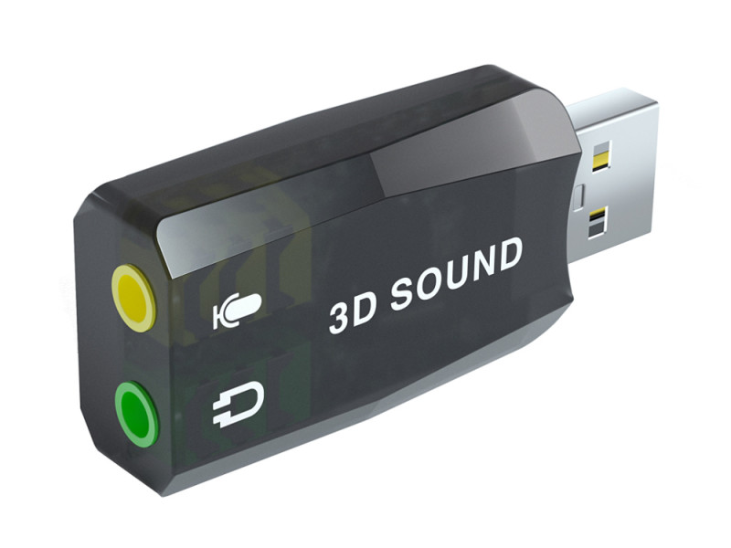 POWERTECH κάρτα ήχου USB CAB-U036, 5.1CH, έξοδος μικροφώνου & ακουστικού