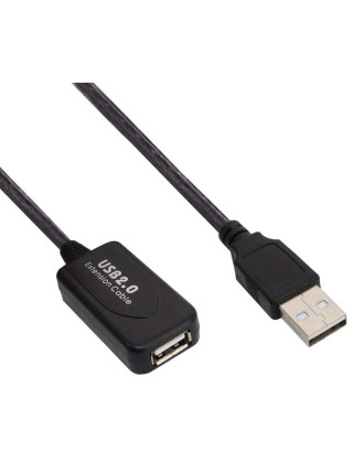 POWERTECH καλώδιο προέκτασης USB CAB-U039 με ενισχυτή, 480Mbps 5m, μαύρο POWERTECH καλώδιο προέκτασης USB CAB-U039 με ενισχυτή, 480Mbps 5m, μαύρο