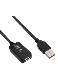 POWERTECH καλώδιο προέκτασης USB CAB-U056, ενισχυτής, 480Mbps 25m, μαύρο