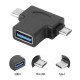POWERTECH αντάπτορας USB σε USB-C & Micro USB CAB-U117, 5Gbps, μαύρος POWERTECH αντάπτορας USB σε USB-C & Micro USB CAB-U117, 5Gbps, μαύρος
