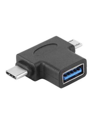 POWERTECH αντάπτορας USB σε USB-C & Micro USB CAB-U117, 5Gbps, μαύρος POWERTECH αντάπτορας USB σε USB-C & Micro USB CAB-U117, 5Gbps, μαύρος