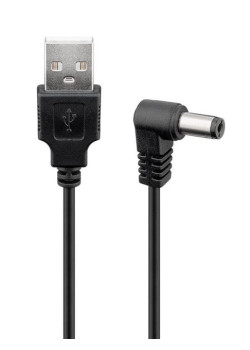 POWERTECH καλώδιο USB σε DC 5.5x2.1mm CAB-U120, copper, 1.5m, μαύρο