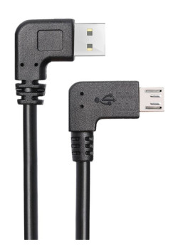 POWERTECH καλώδιο USB σε USB Micro CAB-U132, 90°, Easy USB, 0.5m, μαύρο