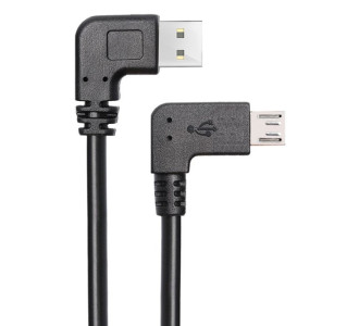 POWERTECH καλώδιο USB σε USB Micro CAB-U133, 90°, Easy USB, 1m, μαύρο