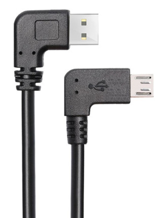 POWERTECH καλώδιο USB σε USB Micro CAB-U133, 90°, Easy USB, 1m, μαύρο