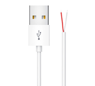 POWERTECH καλώδιο USB CAB-U156 με ελεύθερα άκρα, 1m, λευκό POWERTECH καλώδιο USB CAB-U156 με ελεύθερα άκρα, 1m, λευκό