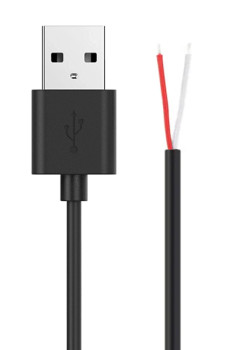 POWERTECH καλώδιο USB CAB-U157 με ελεύθερα άκρα, 1m, μαύρο