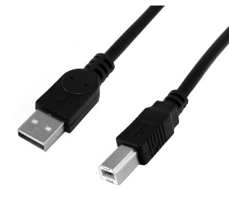 POWERTECH καλώδιο USB σε USB Type Β CAB-U159, 480Mbps, 1.5m, μαύρο, 10τμχ