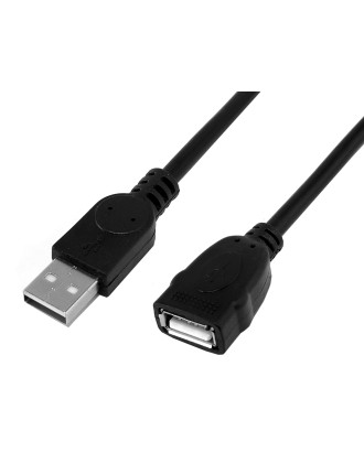 POWERTECH καλώδιο προέκτασης USB CAB-U160, 480Mbps, 1.5m, μαύρο, 10τμχ