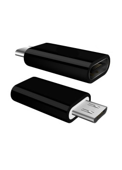 POWERTECH αντάπτορας Micro USB σε USB-C θηλυκό CAB-UC020, OTG, μαύρος