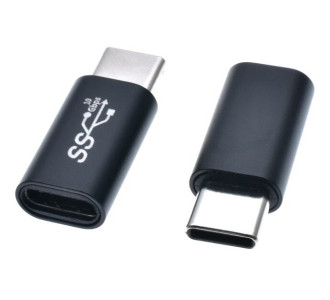 POWERTECH αντάπτορας USB-C CAB-UC063, αρσενικό σε θηλυκό, 10Gbps, μαύρος