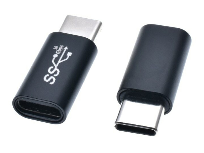 POWERTECH αντάπτορας USB-C CAB-UC063, αρσενικό σε θηλυκό, 10Gbps, μαύρος