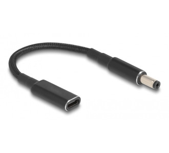 POWERTECH καλώδιο τροφοδοσίας CAB-UC069, USB-C σε 5.5x2.1mm, 15cm, μαύρο