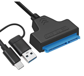 POWERTECH καλώδιο σύνδεσης HDD/SSD CAB-UC076, USB/USB-C σε SATA, 6Gbps POWERTECH καλώδιο σύνδεσης HDD/SSD CAB-UC076, USB/USB-C σε SATA, 6Gbps