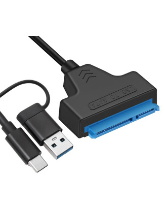 POWERTECH καλώδιο σύνδεσης HDD/SSD CAB-UC076, USB/USB-C σε SATA, 6Gbps POWERTECH καλώδιο σύνδεσης HDD/SSD CAB-UC076, USB/USB-C σε SATA, 6Gbps